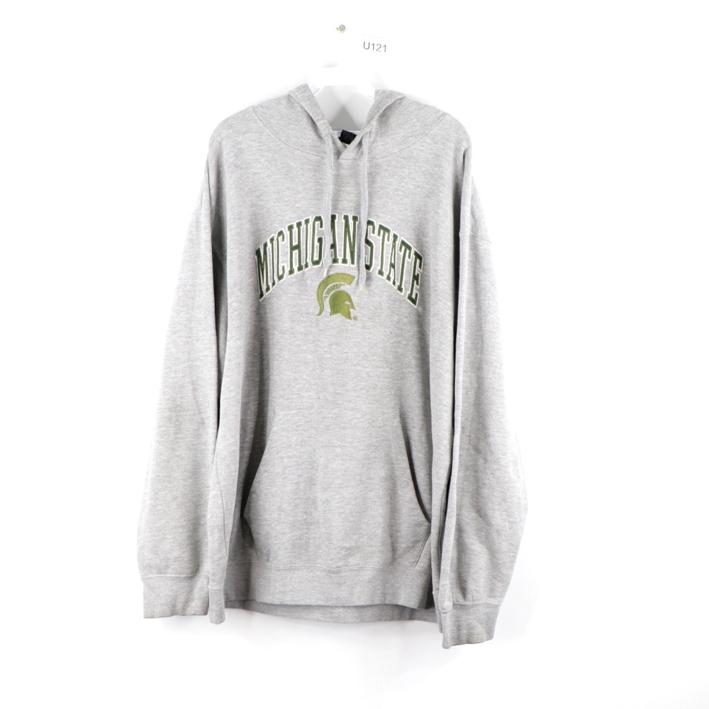 Vintage 90s Michigan State Spartans Hoodie Gray